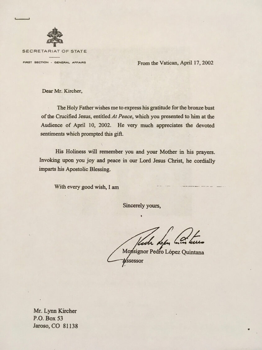 Letter from the Vatican